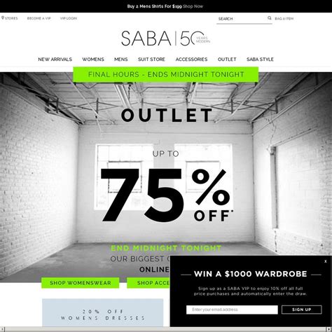 saba outlet online.